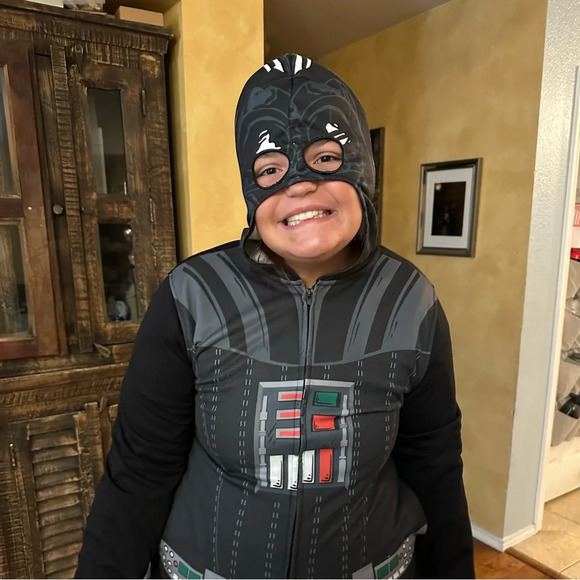 Men’s Size Small Darth Vader Masked Hoodie Black EUC - Picture 3 of 4